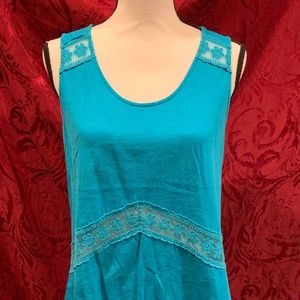 fun 2 fun Mixed Material Tank Top